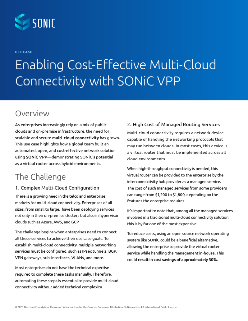 SONiC Multi-Cloud Use Case