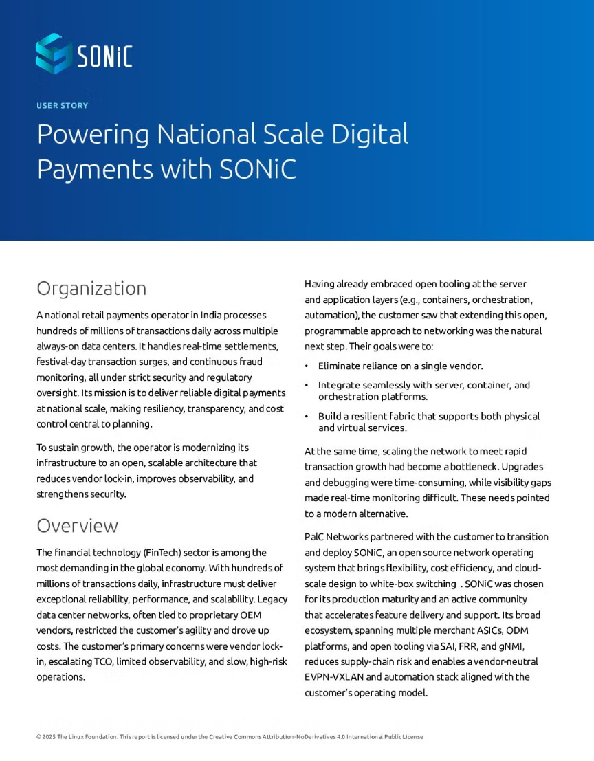 Sonic Fintech User Story Cover