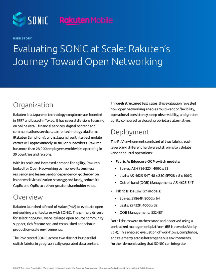 Sonic Rakuten User Story Cover